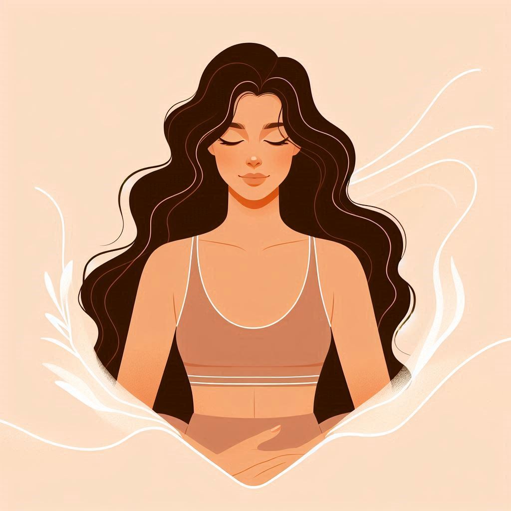 Femme zen représentant le bien-être et l'équilibre féminin