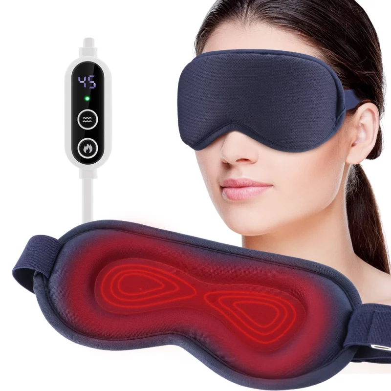 Masque pour les yeux à vapeur électrique, Massage 3D, température constante, compresse chaude, synchronisation intelligente, ombrage du sommeil, soulage la Fatigue oculaire 1