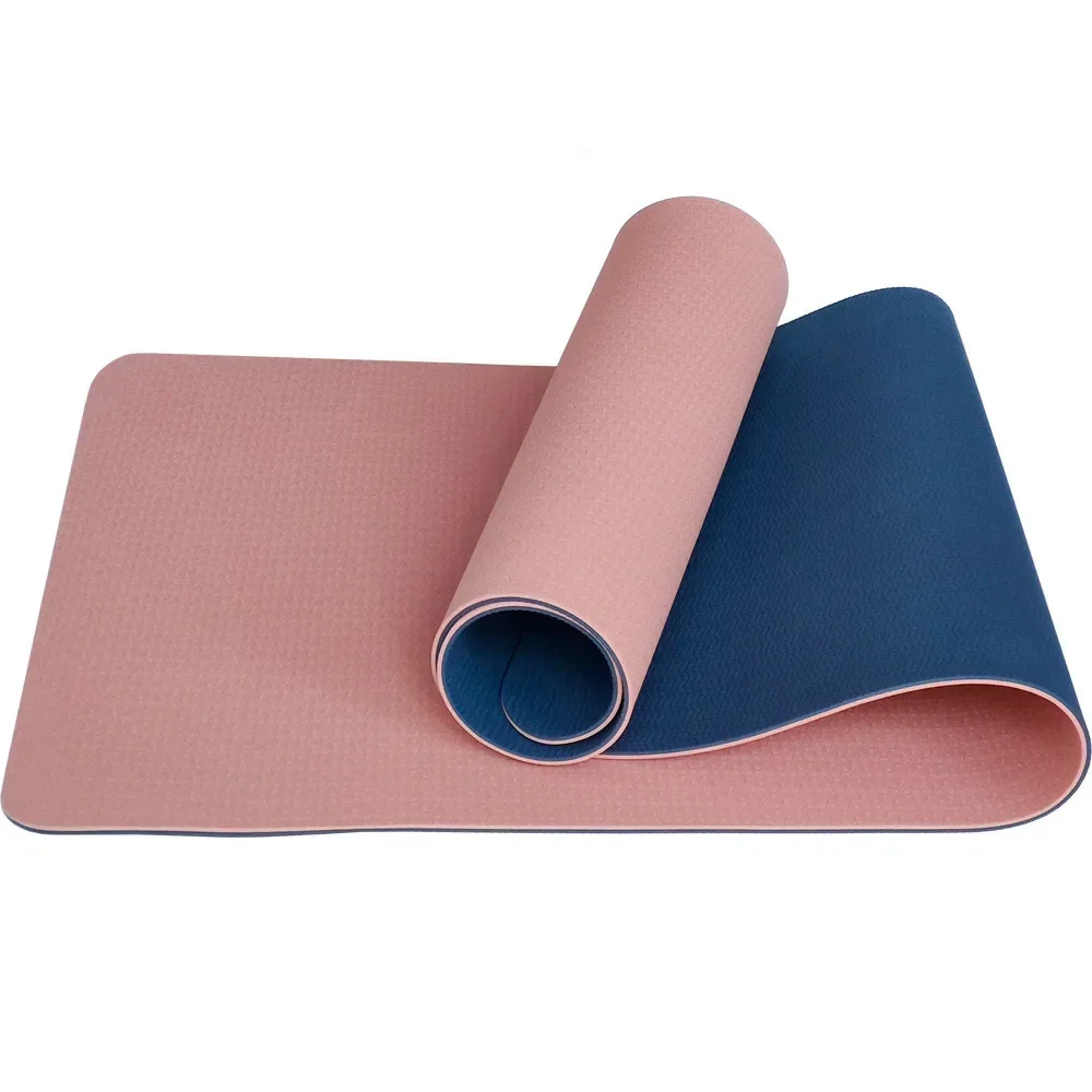 Tapis de Yoga TPE antidérapants pour l'entraînement sportif de Pilates, exercice de Yoga à domicile, 183x61cm 6mm 10