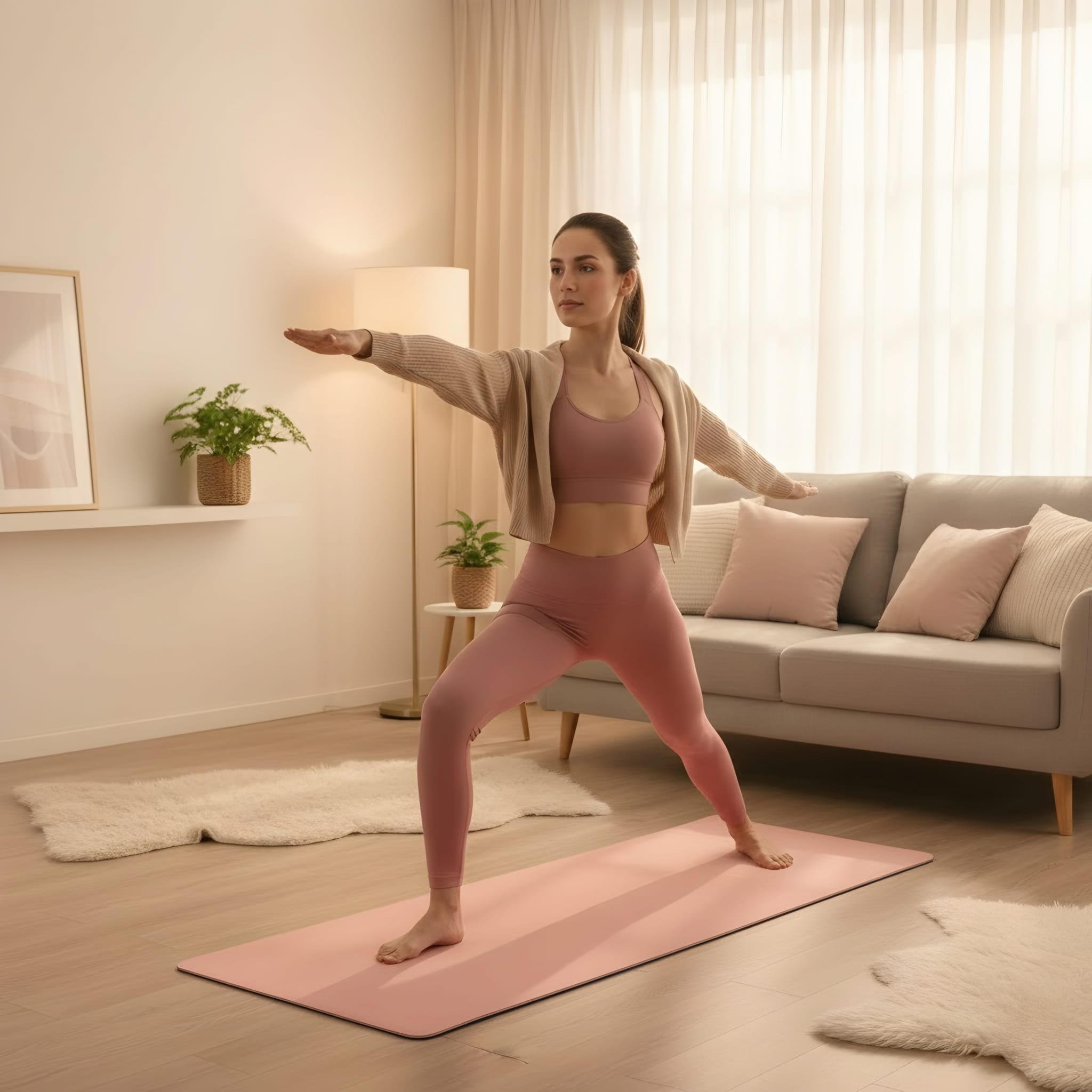 Tapis de Yoga TPE Antidérapant 6mm - Pilates et Exercices à domicile – Image 2