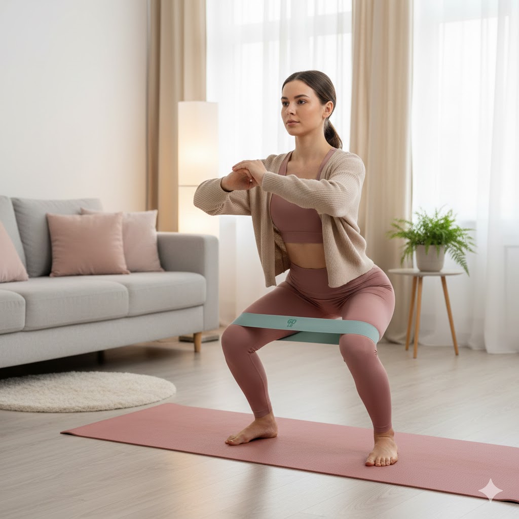 Bande de Résistance de Hanche Antidérapante – Fitness, Pilates et Yoga – Image 9