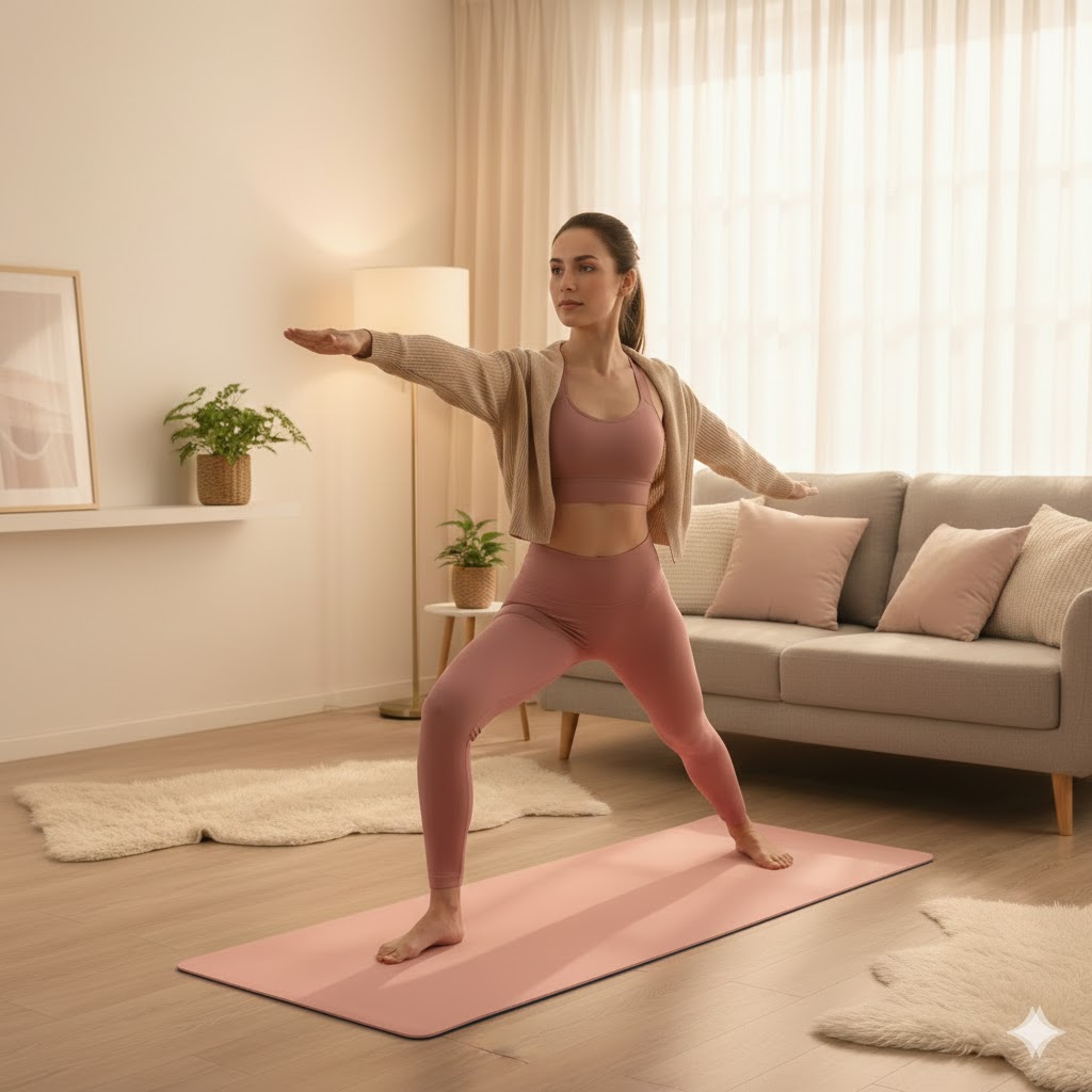 Tapis de Yoga TPE Antidérapant 6mm - Pilates et Exercices à domicile – Image 2